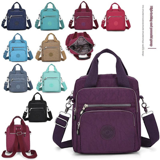 【La modă și versatilă】🎒Geantă cu fermoar dublu, geantă de mână, geantă de umăr 