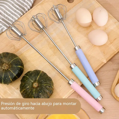 🔥Compre 1 y obtenga 1 gratis🥚👩‍🍳🍳Batidor de huevos semiautomático de acero inoxidable