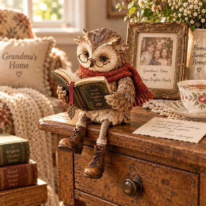 💥 Oferta especial por tiempo limitado! 🦉 Adorable figura de búho lector