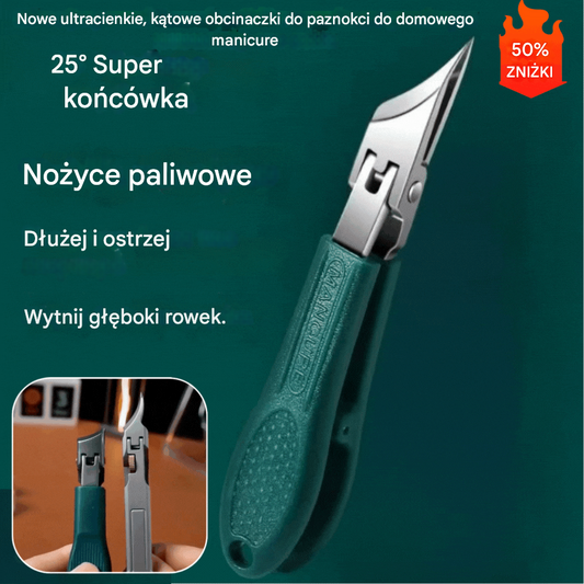 🔥【Kup 1, otrzymaj 2】✂️💅 Nowe, ultra cienkie nożyczki do paznokci z kątem, niezbędne do domowego manicure
