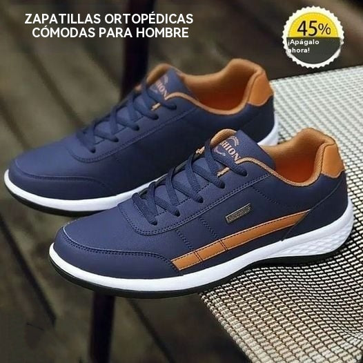 ✨【38-48】2025 nuevas zapatillas de deporte de cuero cómodas para hombre