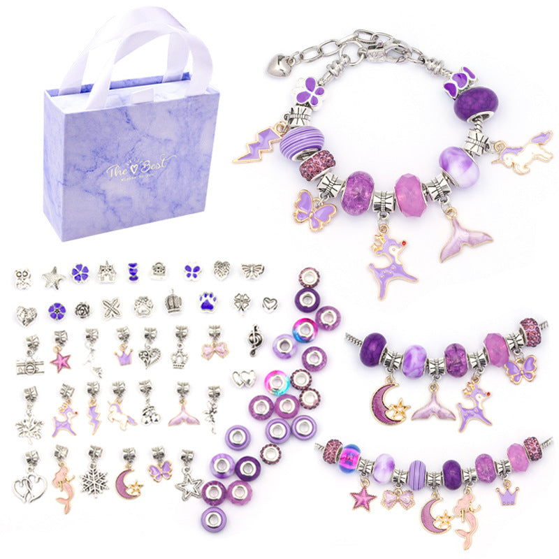 ✨🌈 Set de pulseras DIY de dibujos animados para niños, joyería creativa hecha a mano
