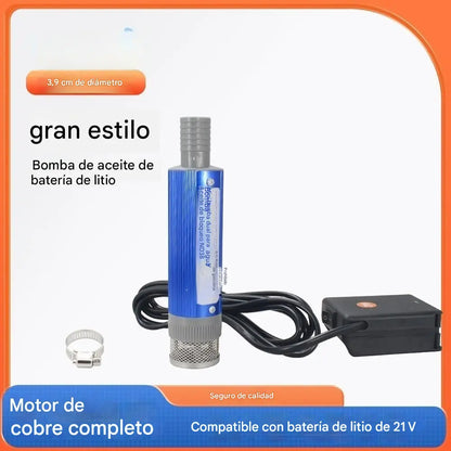 【Bomba eléctrica de aceite】Nueva bomba de aceite Denaqi de 21 V con batería de litio, bomba de doble uso para aceite y agua, batería de litio