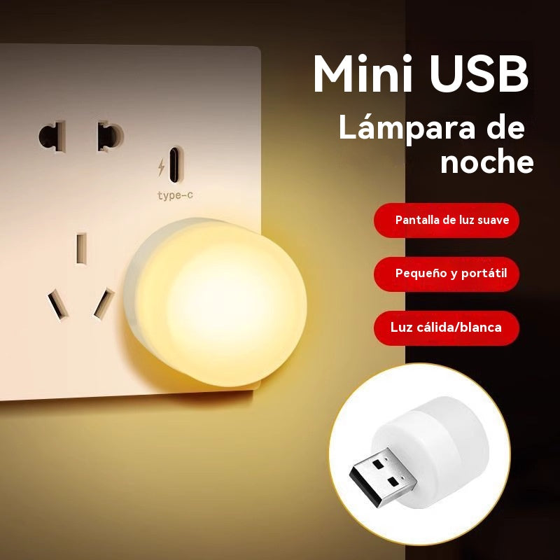 💡【10 artículos】Luz de noche USB creativa, lámpara de mesa pequeña con protección ocular inalámbrica para dormitorio, adornos decorativos enchufables, luz de noche de ambiente