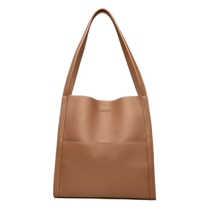 🔥👜👜【45% OFF】Veľkokapacitná jednoduchá jednofarebná jesenná mäkká kožená taška cez rameno