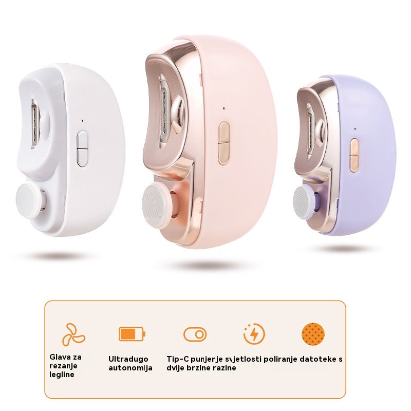 💅✨Cortaúñas eléctrico de alta calidad, adecuado para personas mayores y niños, corte automático con función de limado de uñas.