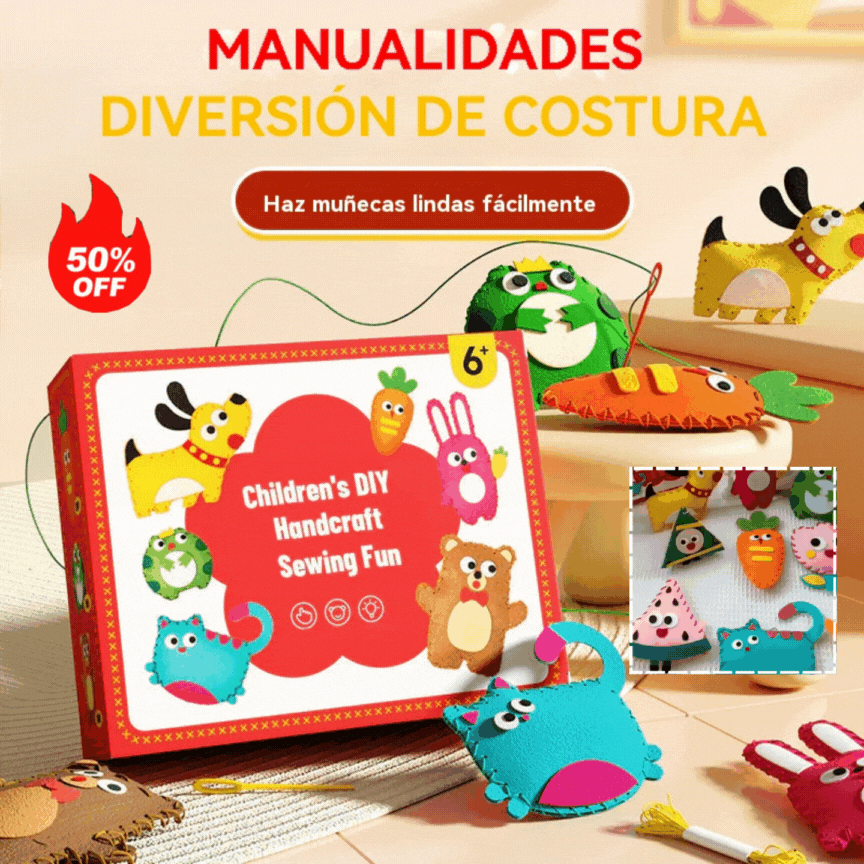 🧵🎁【Novedades 2026 - 50% de descuento】Kit de costura hecho a mano DIY interesante para niños