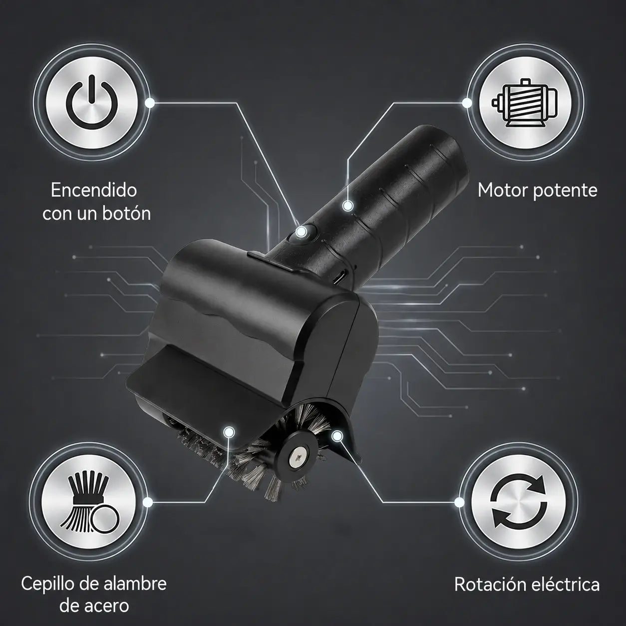 🔋🧹 Cepillo eléctrico inalámbrico para limpieza de barbacoas – batería de litio, multifuncional y fácil de usar 🔥🍖