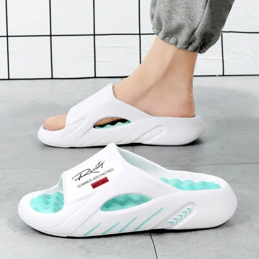 Pantuflas para hombre con suela suave, resistente a la abrasión y antideslizante.