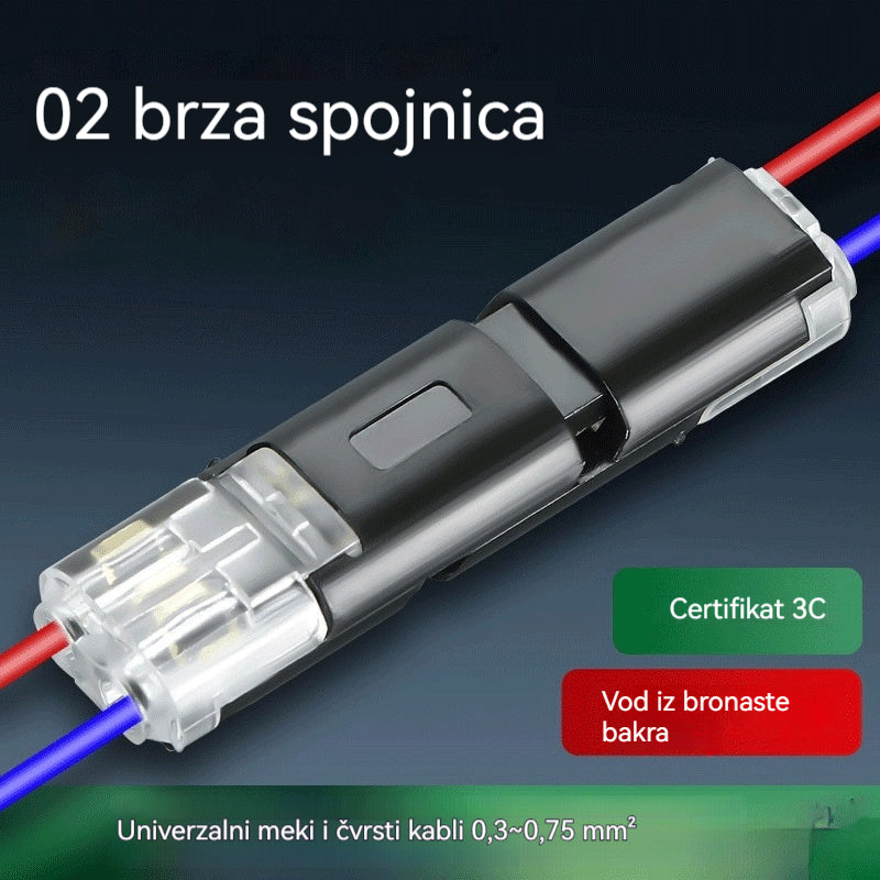 🏆 Konektor za spajanje s dvije žice i sigurnosnom kopčom