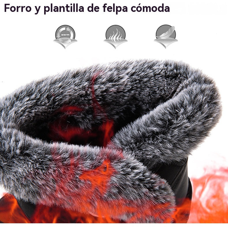 🔥Terciopelo y engrosamiento🔥【35-41】Zapatos de invierno impermeables de algodón cálido para mujer
