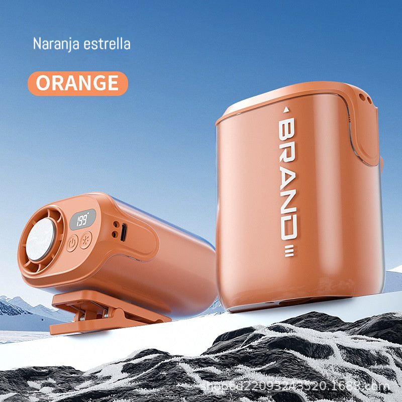 🌀 Ventilador manos libres con pantalla LED, clip integrado y 199 niveles de ajuste