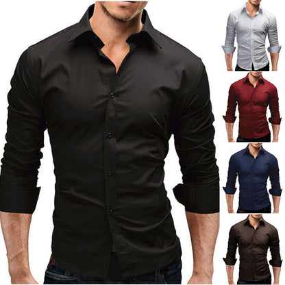 🔥👕【M-3XL】Мъжка стилна бизнес риза с дълъг ръкав 2026