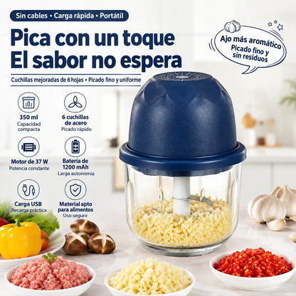 Minipicadora de carne eléctrica e inalámbrica
