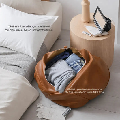 🛋️Používaný úložný taburet – Vodoodolný syntetický materiál; šetrí miesto a ľahko sa prenáša. Zľava 50 %! ✨
