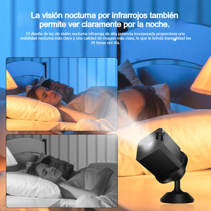 🏠【Descuento instantáneo -49%】📹 Cámara inteligente HD cuadrada compacta con capacidad de monitoreo remoto WiFi