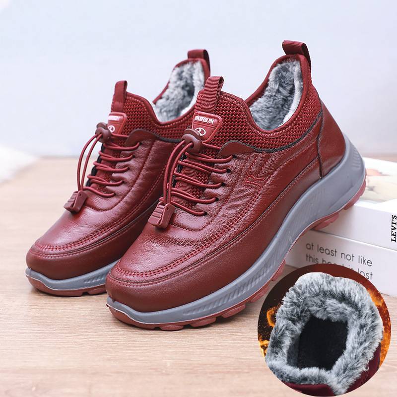 🔥【35-41】2025 otoño e invierno nuevos zapatos deportivos y casuales botas de algodón antideslizantes con suela suave