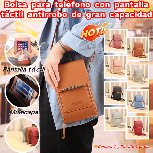 📱【¡50 % de descuento】👛2026 Nueva bolsa para teléfono antirrobo con pantalla táctil de gran capacidad