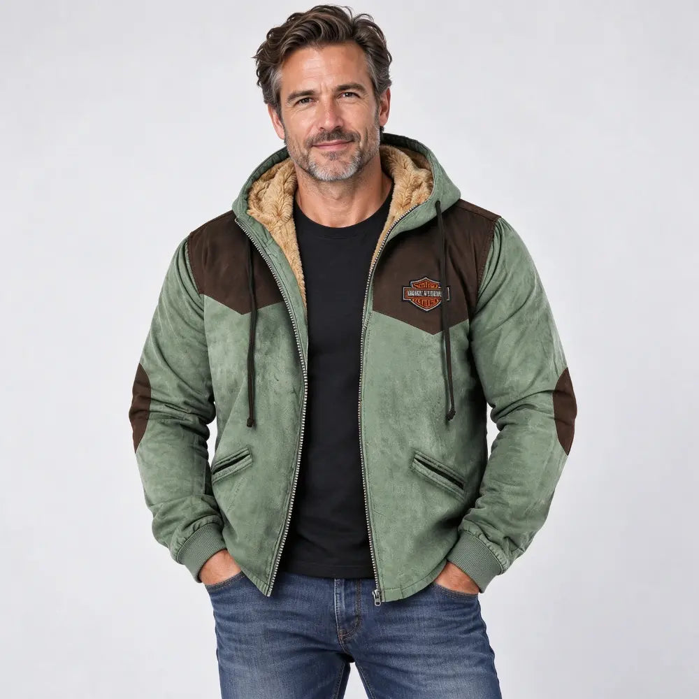 【M-5XL】Chaqueta con capucha para hombre nueva 2026: gruesa y afelpada, resistente al frío y cálida