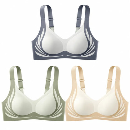 🥰 49% de descuento【Pack de 3】Sujetador femenino sin aros, diseño de una pieza ❤️【40-85 kg】