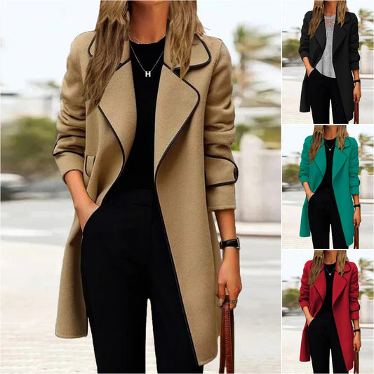 💖🔥【50% de descuento】[M-4XL] Abrigo de cachemira de doble cara para mujer, otoño/invierno 2025