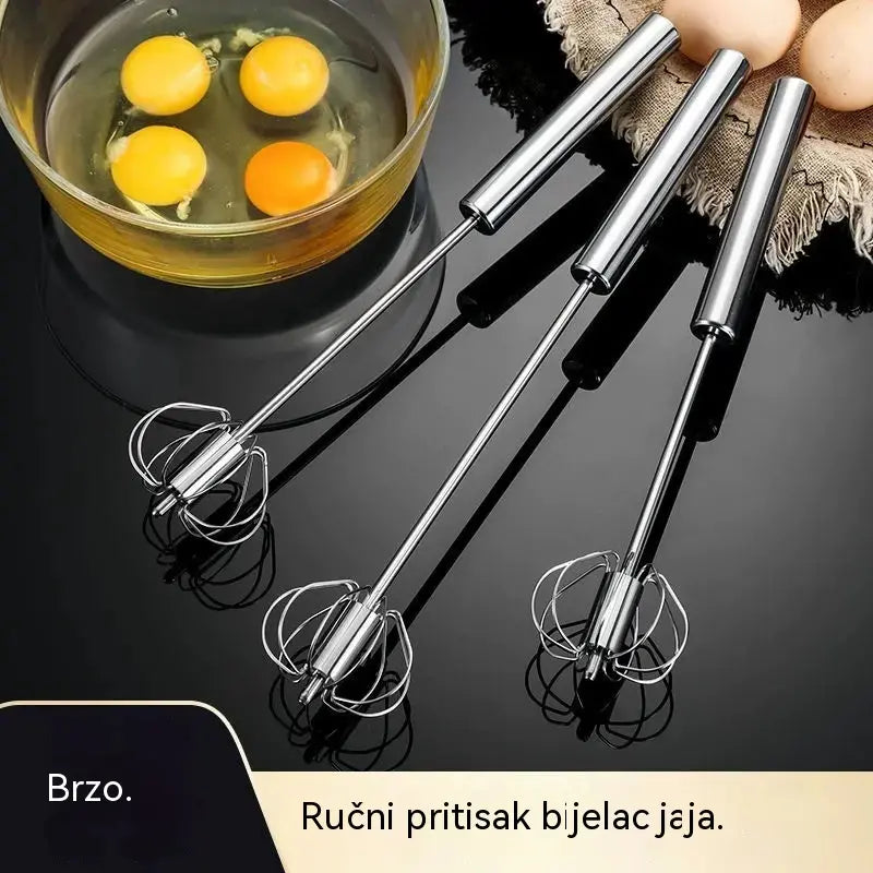 23 € [Set od 2 dijela] Poluautomatska pjenjača za jaja od nehrđajućeg čelika