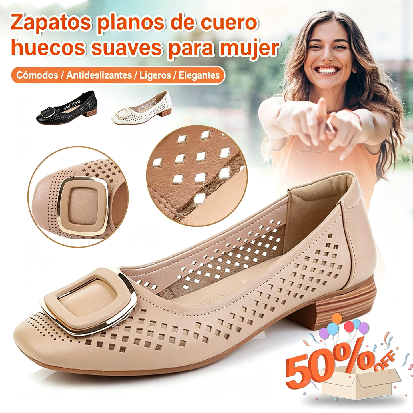 -48% OFF🔥 Elegantes sandalias caladas de estilo francés: transpirables y cómodas, sofisticadas y versátiles.