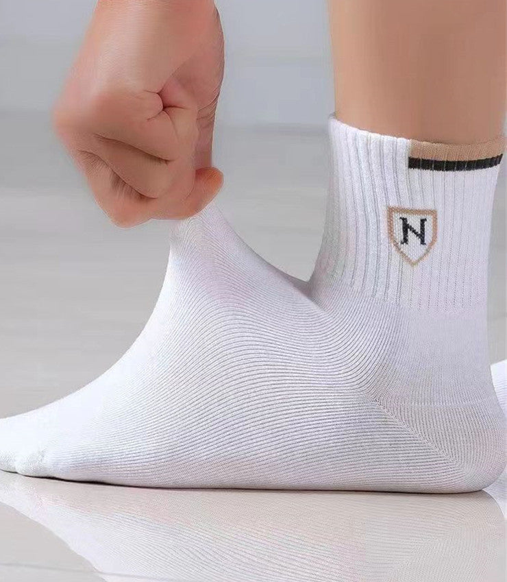 【10 pares】Calcetines de media caña, calcetines deportivos de media caña de estilo informal de negocios