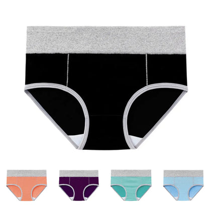 5 piezas 🔥40KG-110KG🔥 Ropa interior antibacteriana de algodón puro de talle alto para mujer ✨️