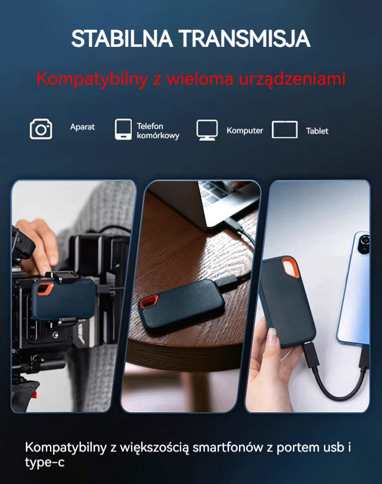 🔥【Ostatni dzień z 50% zniżki】🔥【64TB】Wysokoprędkościowy przenośny dysk półprzewodnikowy
