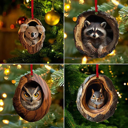 [Set de 10 piezas] 🎄 Adornos navideños con figuras de animales — Adornos colgantes de animales