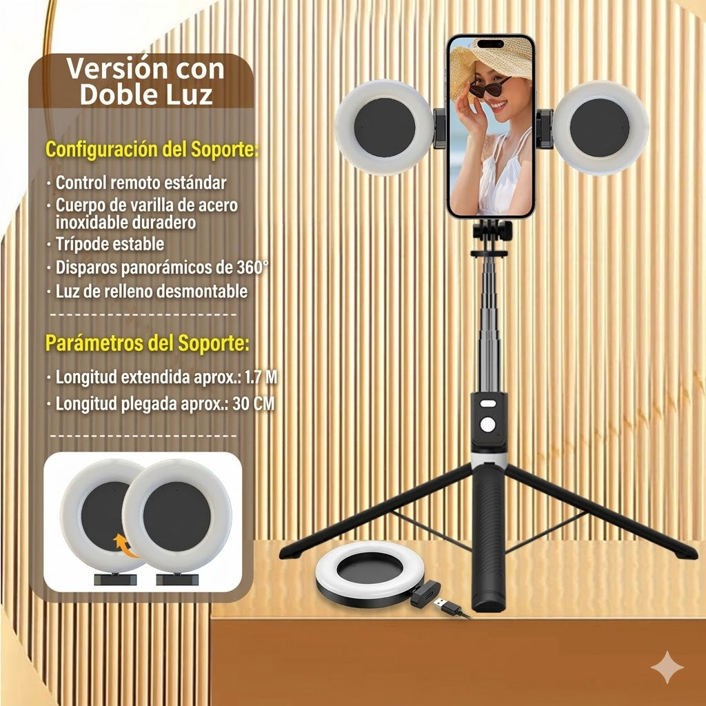【1.7M】Soporte selfie multifuncional 6 en 1