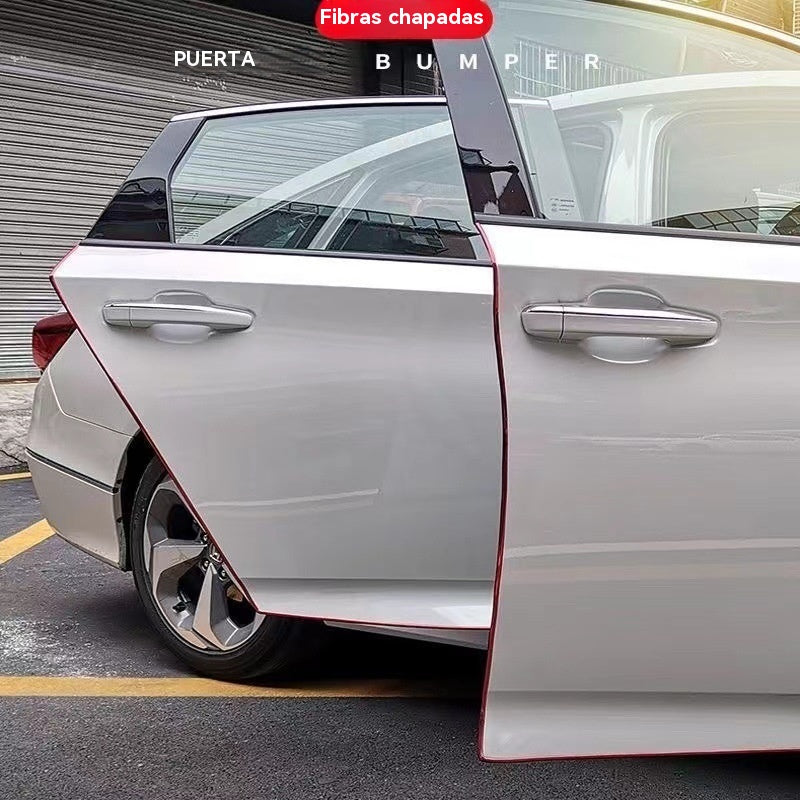 💥【15M 】🚗🚗 Tiras de goma universales anticolisión y antiarañazos, superficie brillante, aptas para puertas, capós y maleteros de automóviles
