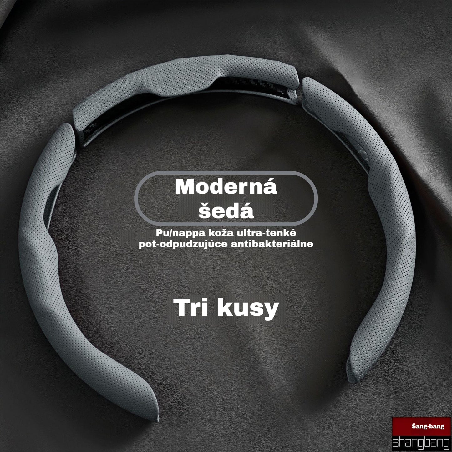 🚗Kožený poťah na volant do auta, vhodný na všetky ročné obdobia, protišmykový, absorbujúci pot a odolný voči opotrebovaniu.