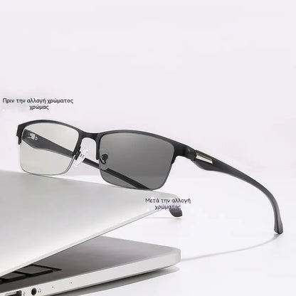 👓Nuevas gafas de lectura semi al aire para personas de mediana edad y mayores, con funciones de zoom, multifocales, fotosensibles, fotocromáticas y de bloqueo de luz azul.