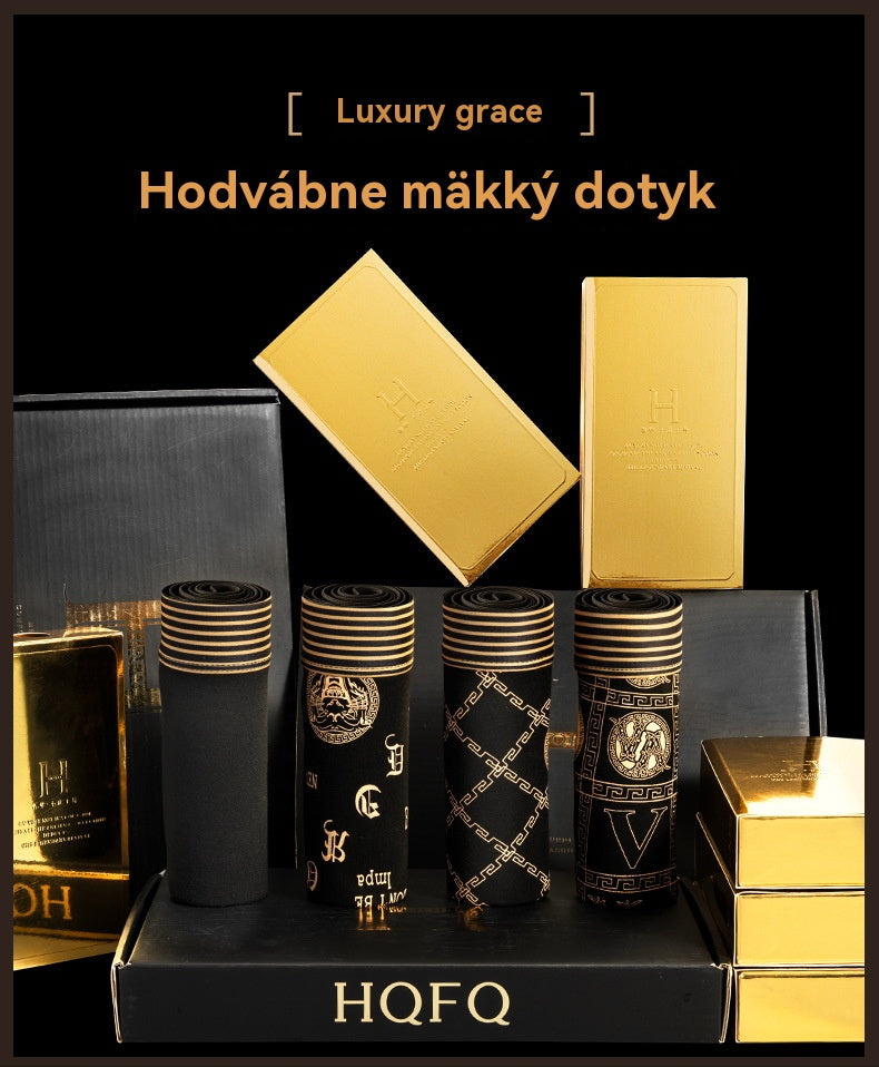 🚹✅💥【40-140kg】Priedušná spodná bielizeň z ľadového hodvábu pre mužov, pohodlná bezšvová spodná bielizeň, plus size, módna potlač