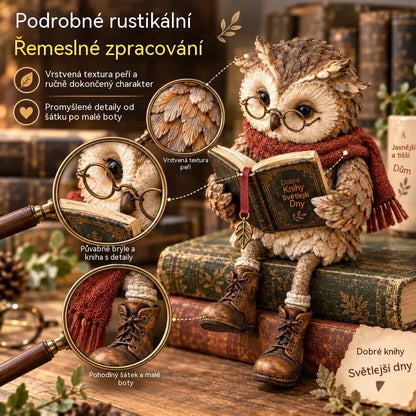 Zľava 50% po obmedzenú dobu!  Rozkošná figúrka sovy, ktorá číta