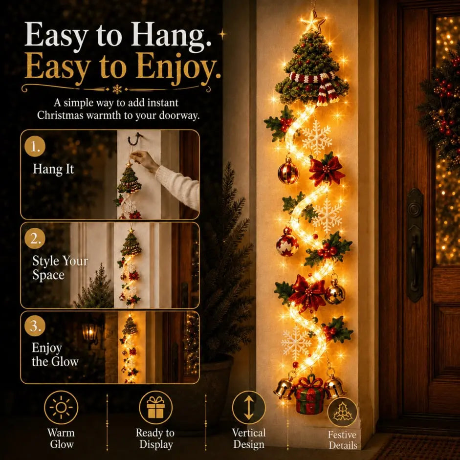 🎄🎃¡Último día! 🎅¡Disfruta de un 49% de descuento en adornos navideños iluminados para puertas!