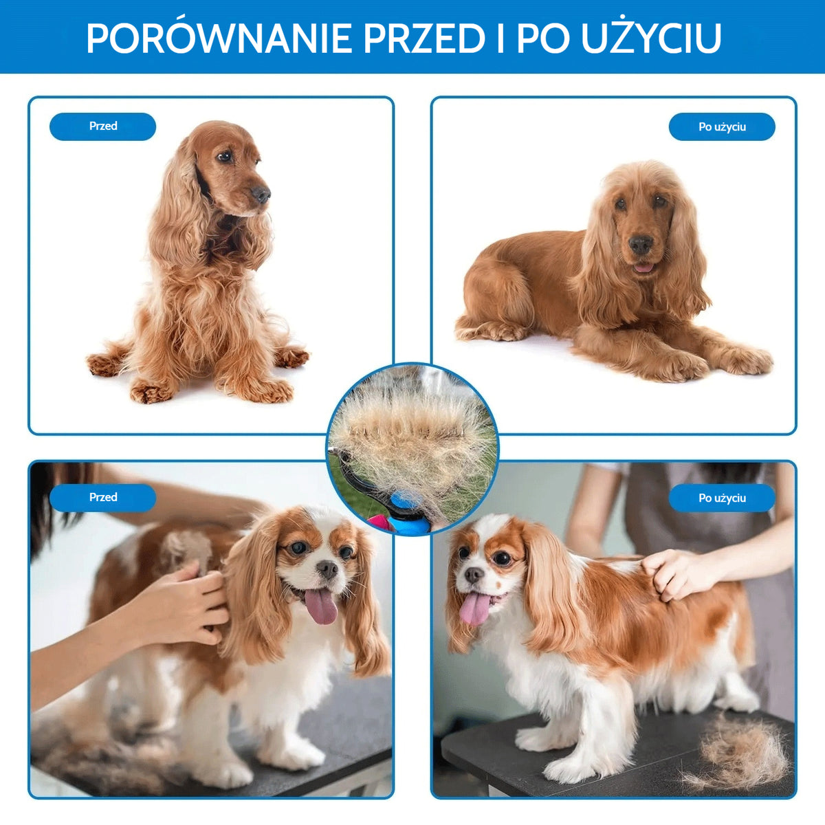 🐾 Profesjonalne narzędzie do usuwania martwego włosa dla psów i kotów: łagodne, skuteczne i dom wolny od włosów ✨💖