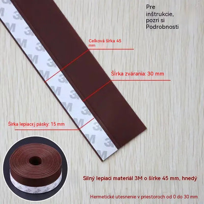 🚪【5 m】 PVC tesniaca lišta na spodnú časť dverí – ochrana proti prachu a prievanu