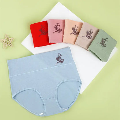 💖Último día con 50 % de descuento - 【1 conjunto de 6 unidades】Bragas moldeadoras de cintura alta con cinturilla ancha de algodón puro [40–100 kg]