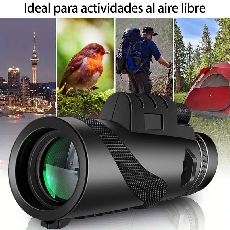 🔭【Monoculares negros 40x60 + clip para teléfono + trípode】Monocular de visión nocturna de alta ampliación y alta definición, modelo nuevo 2026