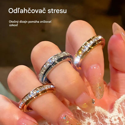 🔥Otočný prsteň z titánovej ocele so zirkónom