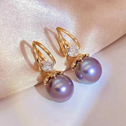 💎💐 Nové francúzske luxusné svetlo🌼 2025 Senior zmysel pre skutočný temperament Pearl Silver Strieborné náušnice