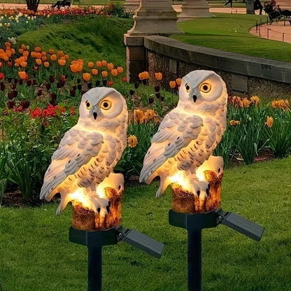 🦉 Lampă solară decorativă în formă de bufniță - Lumină caldă pentru grădina ta