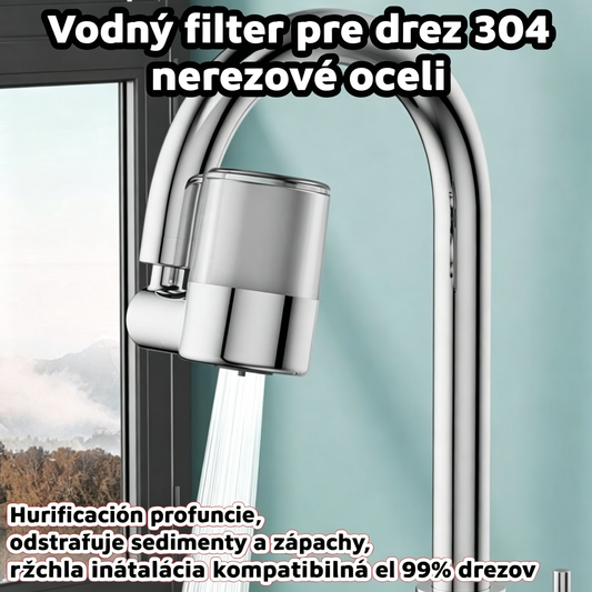 💧【Kúpte 1 a získajte 1 zadarmo】✨ Filter na vodu do batérie z nehrdzavejúcej ocele 304 | Hlboké čistenie, odstraňuje usadeniny a pachy, rýchla inštalácia, kompatibilný s 99 % batérií 🚰