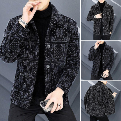 【💥Razprodaja】😎【M-4XL】🧥Modna moška jakna iz žameta in debele tkanine za jesen in zimo, topla in udobna