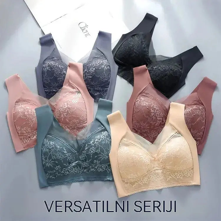 🔥Zadnji dan 45% popusta【4 komada】👙【40-110 kg】Bešavni, udobni i visokokvalitetni čipkasti grudnjak