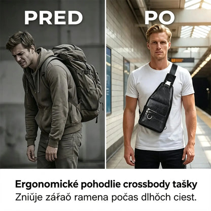 💯🎁Retro nepremokavá pánska kabelka cez rameno z umelej kože.