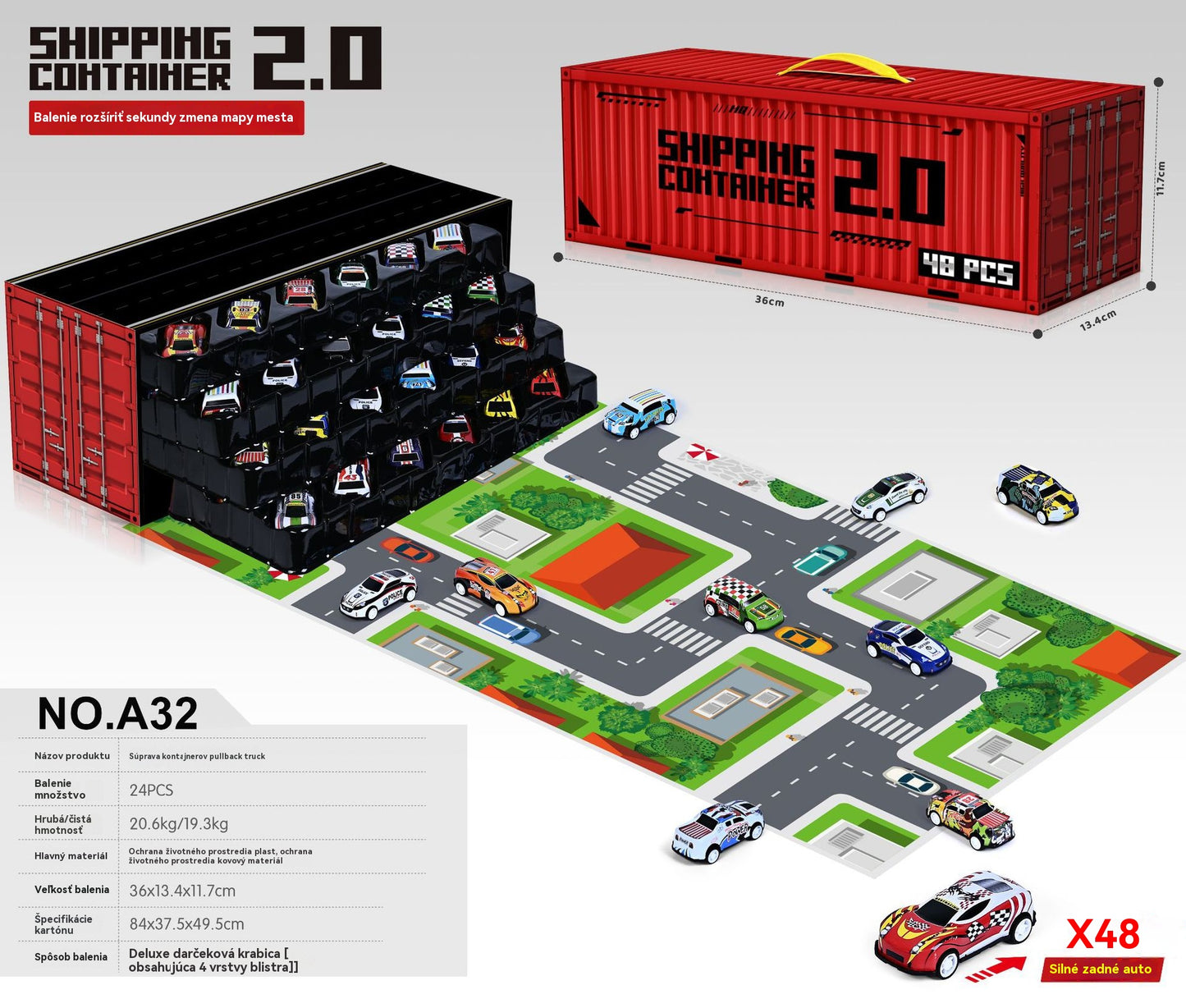 🎅Гореща разпродажба – 50% отстъпка🎁 48 мини коли със сгъваеми раници и вградени гаражи